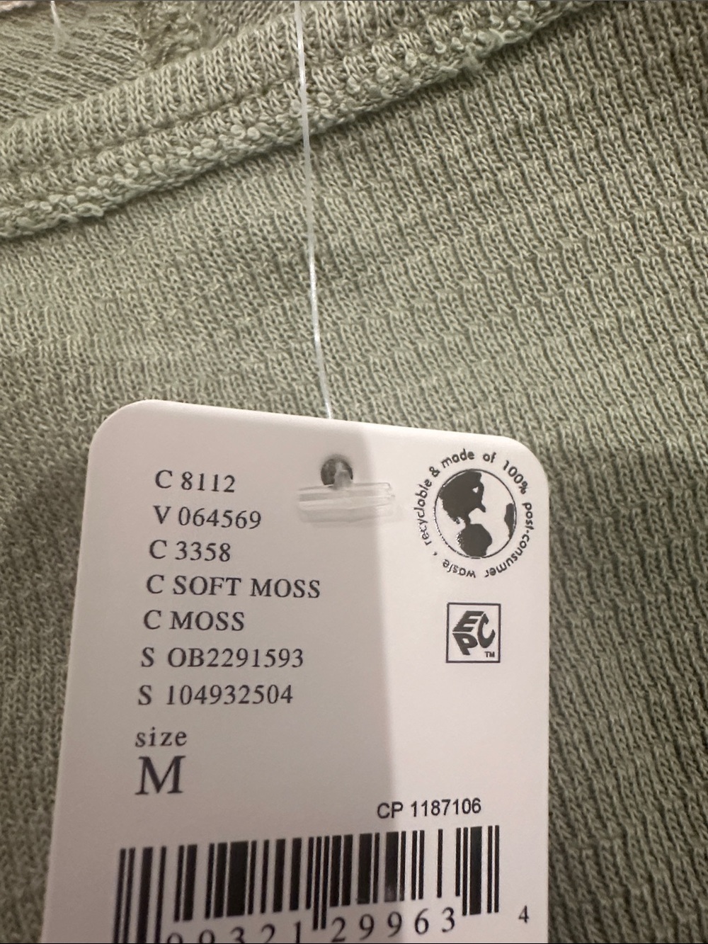 We The Free Jess Long Sleeve Waffle Knit in Soft Moss - Picture 6 of 6